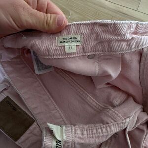 The Darted Barrel-Leg Jean - Pink